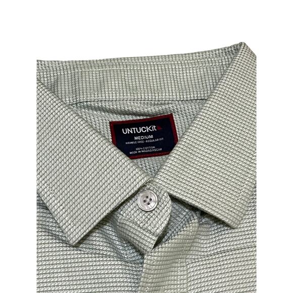 Untuckit Men’s Green Button Down Size Medium - Picture 3 of 7